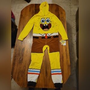 SpongeBob SquarePants Yellow Onesie Sleepwear Size Large 10/12